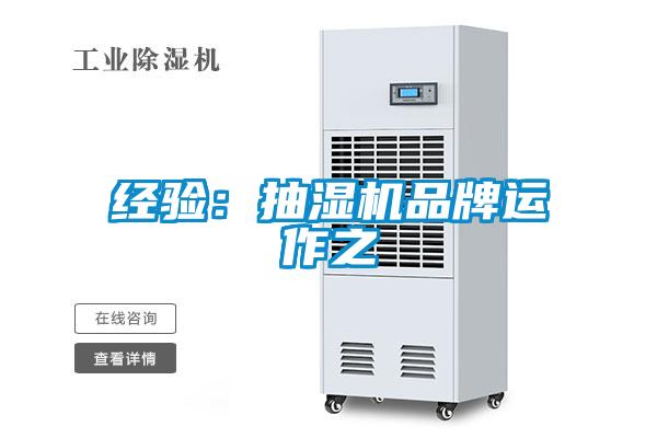 經(jīng)驗:抽濕機品牌運作之