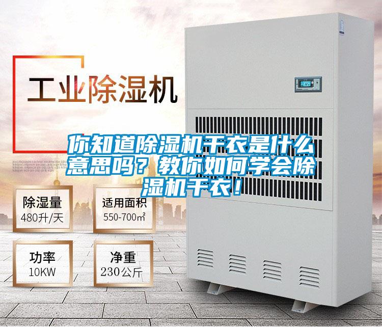 你知道除濕機干衣是什么意思嗎?教你如何學會除濕機干衣!